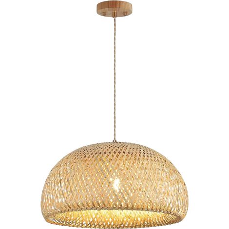 Pendelleuchte, Bambusmaterial, E27-Fassung, 45CM, Keine Glühbirne (1/2)