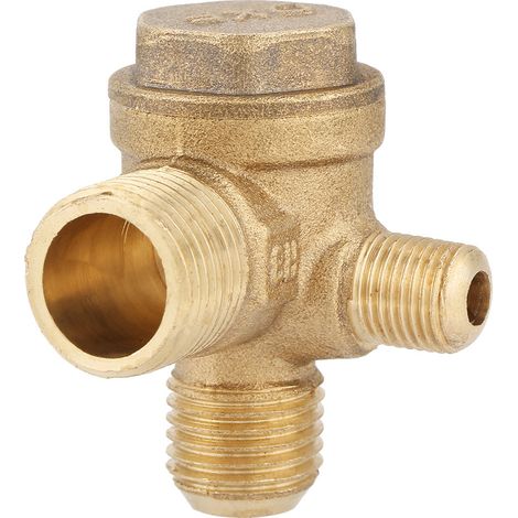 Clapet anti-retour en laiton à filetage mâle 90° pour compresseur d'air, pièces détachées 20 x 14 x 10 mm (1/5)