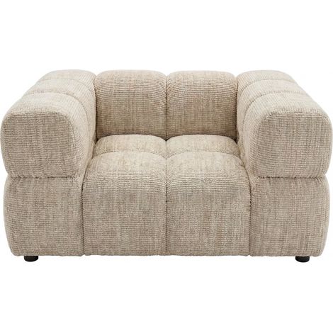 GUSTAVE - Fauteuil tissu chenille Beige (1/5)