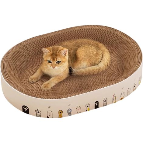 Grattoir à Chat Lit Jouet de Repos Interactif Griffoir en Carton pour Les (1/5)