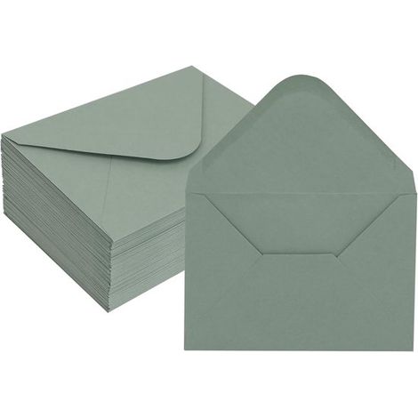 Buste verdi (40 pezzi) Buste autoadesive Buste quadrate Adesivo a forma di diamante 13,5 x 18,5 cm Buste senza finestra (1/5)