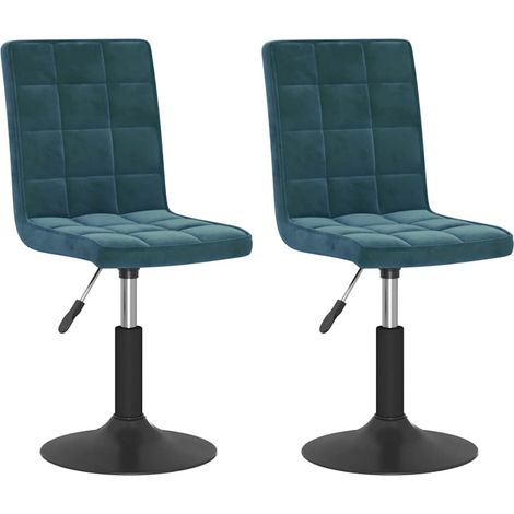 Maison Exclusive - Sedie da Pranzo Girevoli 2 pz Blu in Velluto