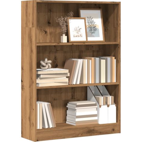 vidaXL Bookcase Artisian Oak 80x24x109 cm Engineered Wood