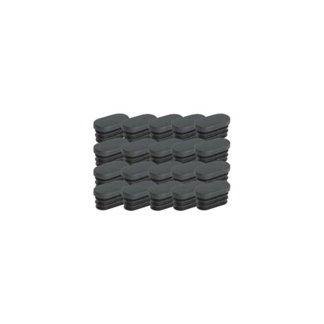 Kunststoff-Möbelfüße, ovale Stuhlfüße, ovale Trampolinstuhlfüße, 20 Stück (15x30mm)