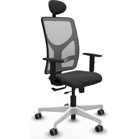 Sedia da ufficio piqueras y crespo Motilla grigio scuro ecopelle (1/2)