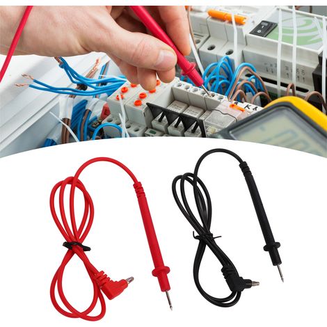 J.30031 Prüfspitzen für Multimeter, 2 mm Nadeltyp, rote und schwarze Prüfspitzen, verkauft in 5er-Packungen. (1/5)