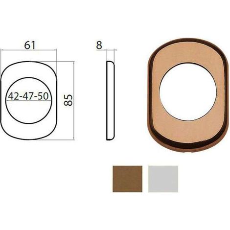 Bocchetta Ghibli Alluminio argentato 62X86 Protettore