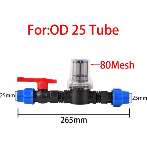(A-Chine continentale) Tuyau d'arrosage PE/PVC 25/32 mm avec filtre et raccord rapide pour système d'irrigation de jardin (1/5)