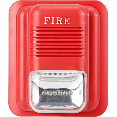 DC12V/24V Akustisches und optisches Brandschutzalarmsystem mit Warnblitz, Sirene und Alarmfunktion (1/5)