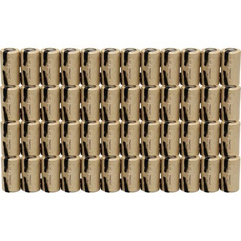 Batteria Ni-Cd, capacità 2800 mAh, ricaricabile per utensili elettrici, confezione da 40, 1,2 V-a (1/2)