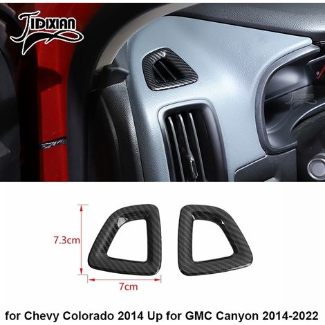 (Cache de sortie d'air 1) Accessoires de décoration extérieure en fibre de carbone compatibles avec Chevrolet Colorado et GMC Canyon 2014-2022 (1/5)