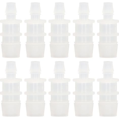 10 Stück Reduzierstücke für Gartenschläuche, PP-Aquarium-Luftpumpenadapter für Silikonschlauchanschluss 7,9–15,8 (1/5)