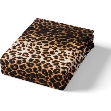 140x200cm,Imprimé Léopard Noir Marron Housse de Couette Imprimé Guépard Parure de Lit,Animaux Faune Ensembles de Chambre Luxe (1/4)