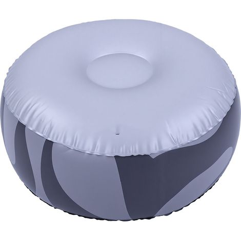 Repose-pieds gonflable en PVC gris, tabouret portable d'extérieur, coussin de pieds gonflable pour camping, terrasse et plage (1/5)