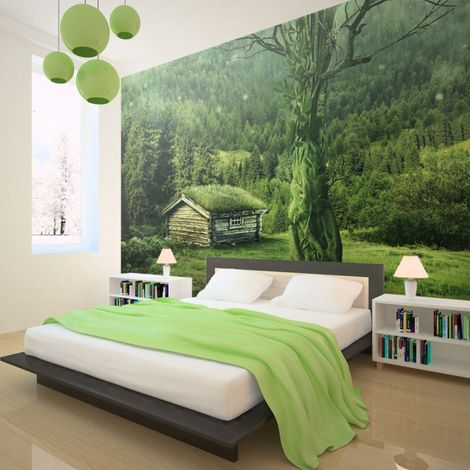 Papier Peint "Green Seclusion" 193 x 250 cm (1/2)
