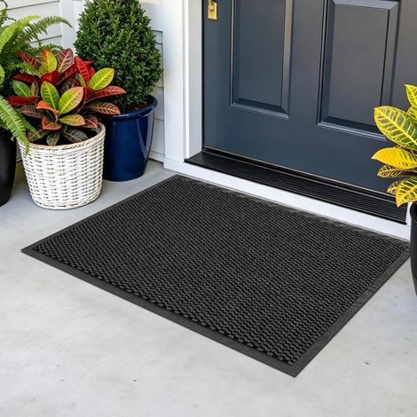 Paillasson Exterieur Entree, Attrape-Poussière, 40x60cm-Anthracite (1/5)