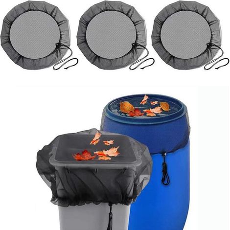 Filet de protection pour tonneau de pluie – 60 cm – 3 pièce – Cordon de serrage pratique – Empêche feuilles et moustiques (1/5)