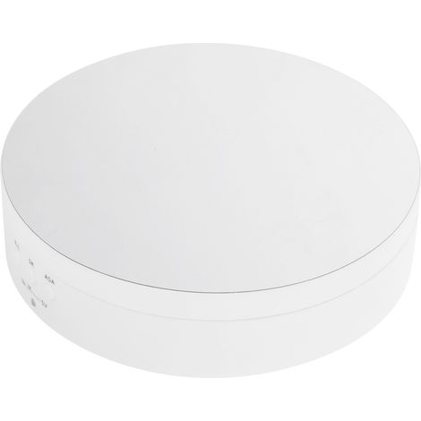 Présentoir rotatif électrique à 3 vitesses, plateau tournant à 360°, porte-bijoux, chargement USB, blanc (1/5)