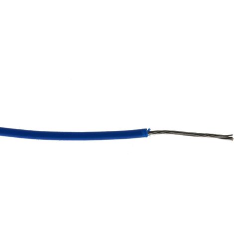 Fils de câblage RS PRO, 0,22mm², Bleu, 100m, 1 000 V c.a. ( Prix pour Bobine de 100 Mètres )