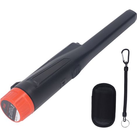 Détecteur de métaux portatif IP66 étanche, baguette de pointage à LED noire, pointeur manuel portable. (1/5)
