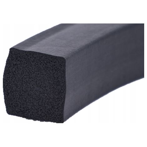 Guarnizione in schiuma, gomma porosa, profilo in EPDM, barra piatta 20x20 mm, isolamento (1/4)