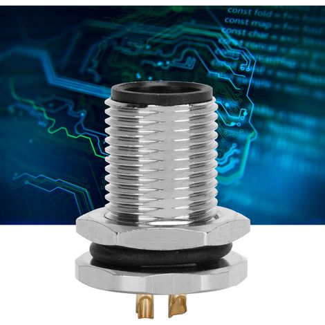 Prise de montage sur panneau M12 IP67 étanche, connecteur 4 broches F2 avec adaptateur