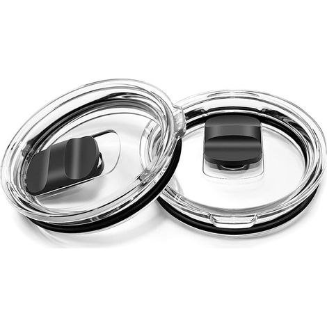 Tapas para tazas de 20 oz, paquete de 2 tapas de repuesto, tapas para tazas de viaje a prueba de fugas con interruptor deslizante