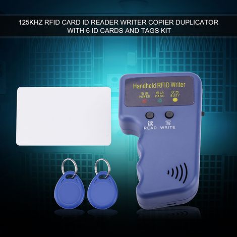Lot RFID 125KHz Copieur Duplicateur de Cartes ID avec 6 Cartes et Étiquettes, Lecteur Écrivain pour Contrôle d'Accès (1/5)