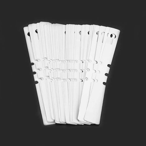 Hanging Labels for Plants Plastic 100 Labels for Plants, Stake Labels for Nursery Garden Decor Plastic Plant Labels Ornament (White) (1/5)