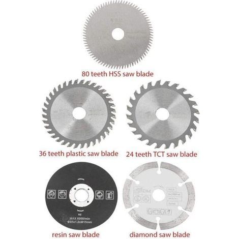 Lames de scie - Lame de scie circulaire for carbure mini de 15 mm de diamètre intérieur 85 mm for outil de coupe 5 pièces (1/3)