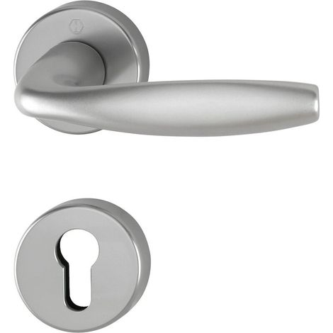 ► HOPPE New York Rosetten-Garnitur 1810/42KV/42KVS-Profilzylinder-F9 Aluminium Stahl-Innentür für Innentüren (1/3)
