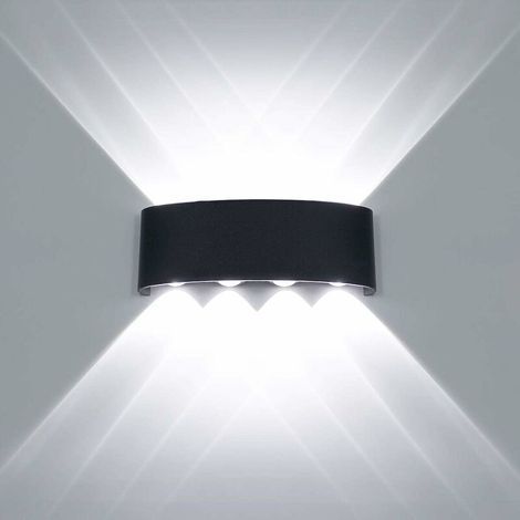 Moderne LED Plafonnier Étanche En Aluminium Applique Murale Rondelle Lumière Intérieur Extérieur Couloir Couloir Couloir 8w Noir-Karteo (1/5)
