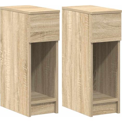 Maison Exclusive - Nachttische mit Schublade 2 Stk. Sonoma-Eiche
