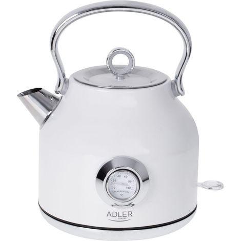 Adler AD 1346B Bouilloire avec thermomètre 1,7 STRIX - Puissance 1850-2200W - Coloris Blanc (1/5)