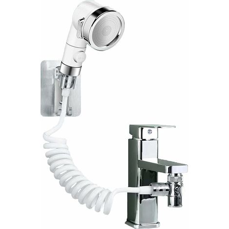 Pommeau De Douche Pour Robinet - Tête De Douche Adaptable Sur Robinet Flexible - Pour Lavage Cheveux Animaux Salle De Bain - 1 Pièce (1/5)