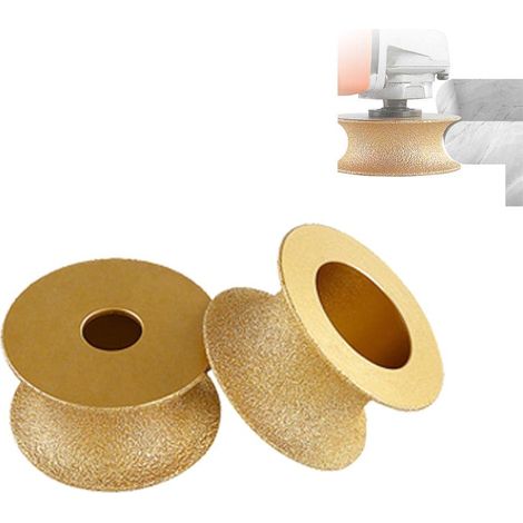 1Pc Fraise DiamantéE Pour Bord ExtéRieur,75mm Meule DiamantéE BraséE Sous Vide Bord Demi-Rond Profilé De Bordure Pour Profilé En Pierre Main Meule DiamantéE Grit,Disque De Meulage Diamanté (35mm) (1/5)