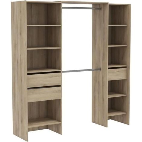 Erweiterbarer Kleiderschrank DEMEYERE MIAMI Nussbaum Kronberg braun 191,8 x 50 x 204,5 cm (1/3)