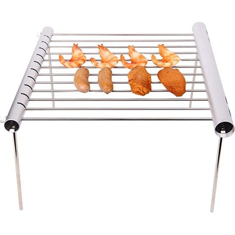 Barbecue Grilles, Barbecue En Acier Inoxydable Barbecue Portable Camping Barbecue Grill Pliable Compact Camping Grill pour Camping, Randonnée, Pique-nique-Fei Yu (1/5)