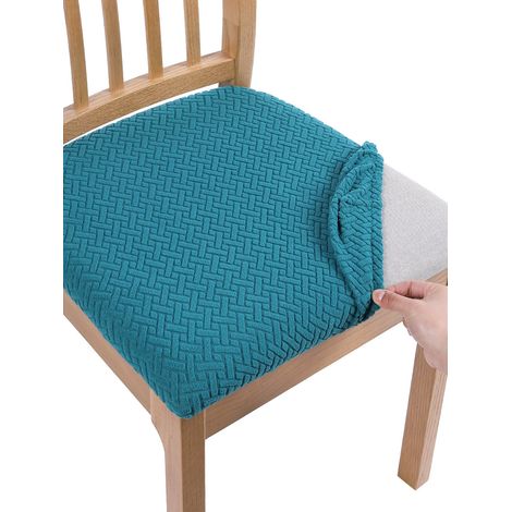 2 housses de coussin de chaise unies, protecteurs de siège doux et confortables, pour décoration de chaise dans la maison, salle à manger, cuisine, antidérapantes, vert foncé
