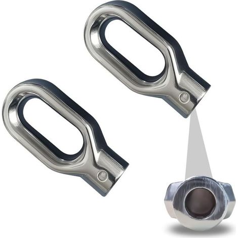 Treuil Anneau de Sortie Treuil Manuel en alliage d’aluminium, 2 pièces, haute résistance et facile à monter pour store banne (Trou Principal 10mm, Petits Trous Latéraux 4mm) (1/4)