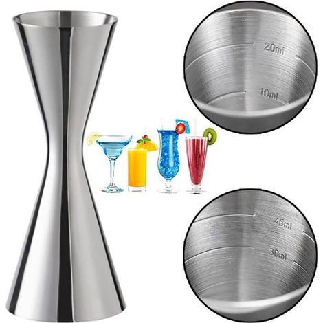 Jigger doseur à cocktail 30/45 ml, verre doseur pour boissons et cocktails, accessoire de bar et de mixologie, 1 pièce (1/5)