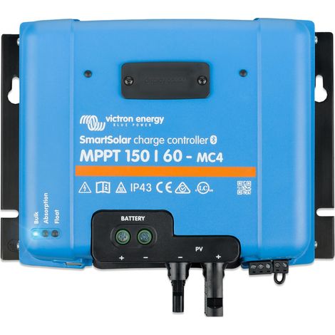 Victron Energy SmartSolar MPPT MC4 150V 60 amp 12/24/36/48-Volt Regolatore di Carica Solare (Bluetooth)