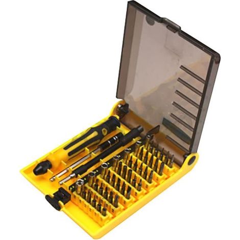 Kit de réparation tournevis Torx 45 en 1 pour PC portable et gadgets - Jaune-Ywey (1/4)