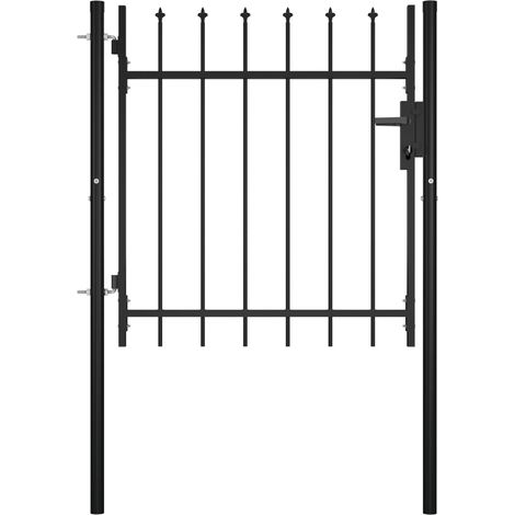 Portail avec haut sous forme de lance 100x75 cm (1/5)