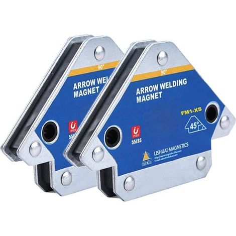 2Pcs Aimant de Soudeur Equerre de Montage avec Angle 45 °/90 °/135 ° pour l'Assemblée la Soudure et l'Installation de Tuyaux - FM1-S (1/5)