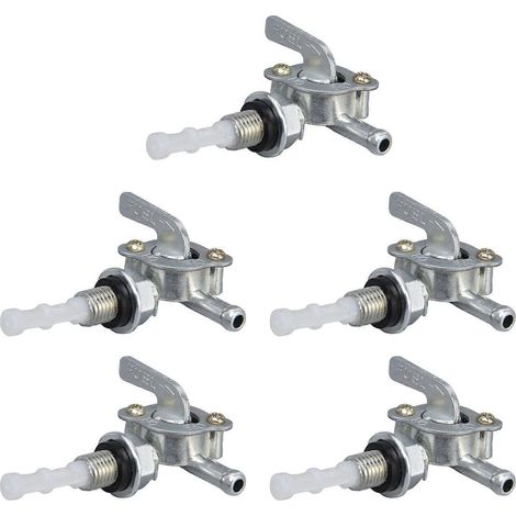 Kit de 5 pièces de raccords métalliques à filetage mâle pour vanne d'arrêt de réservoir de carburant, destiné aux moteurs et générateurs. (1/5)