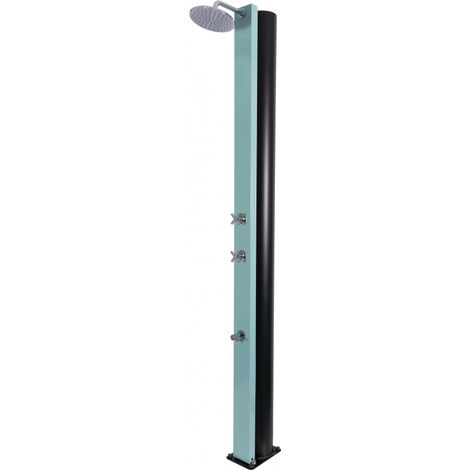 Douche de piscine solaire CROSS Bleue avec rince pieds 40L (1/5)