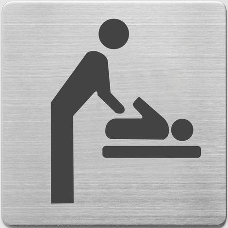 Alco AL-450-7 Pictogramme RVS 90x90x1mm - WC Bébé Ruimte -