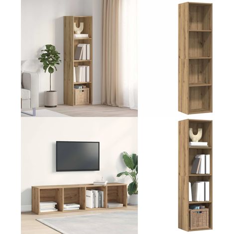 vidaXL Bibliothèque/Meuble TV vieux bois 36x30x143cm bois d'ingénierie (1/5)