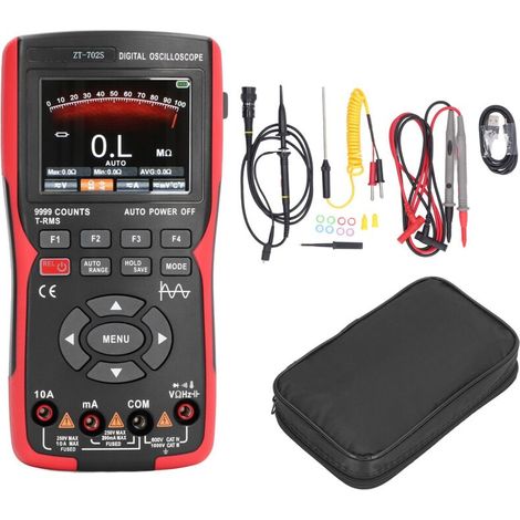 Multimètre d'oscilloscope numérique 2.8 pouces écran LCD couleur 9999 comptes multimètre d'oscilloscope portatif pour la réparation automatique (1/5)
